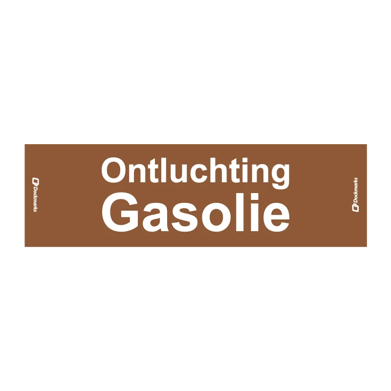 Sticker Ontluchting Gasolie 100 x 30 mm