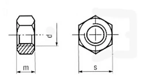 Moer Verzinkt, M16  Aantal 25 Stuks