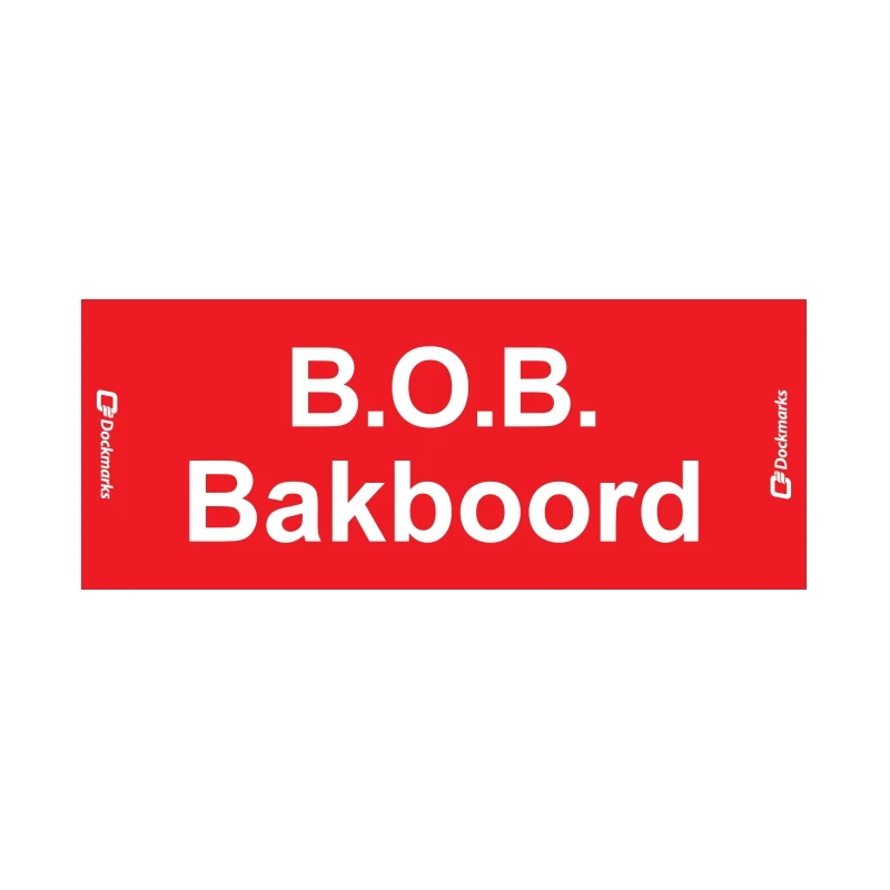 Sticker Tekst B.O.B.S. Bakboord - 100x40 mm