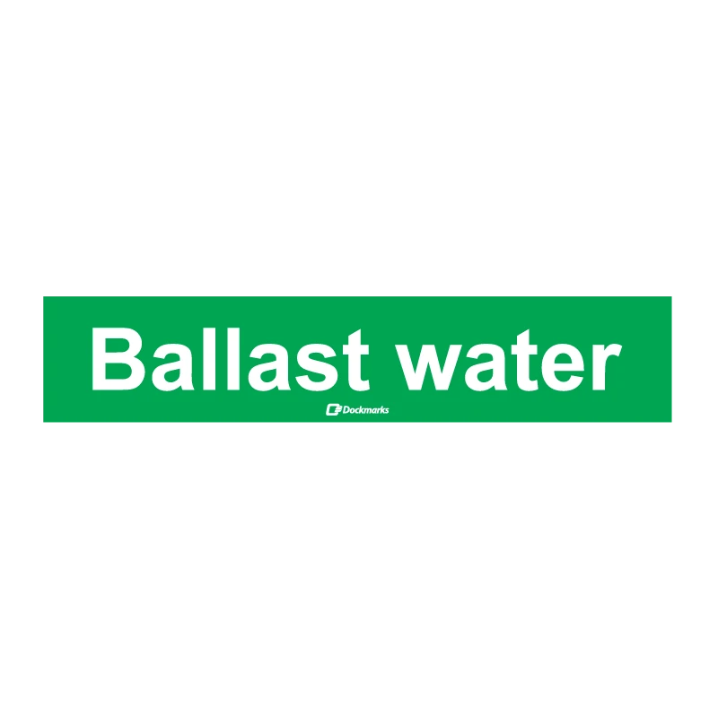 Tekstplaatje Ballast water 100x20mm