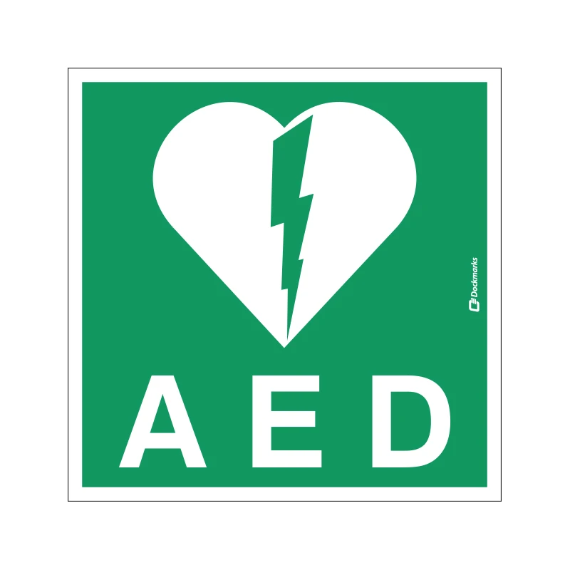 Sticker Redding (groen) AED - 150x150 mm