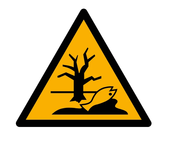 Sticker Waarschuwing (geel) Milieu gevaarlijke stoffen 100 mm