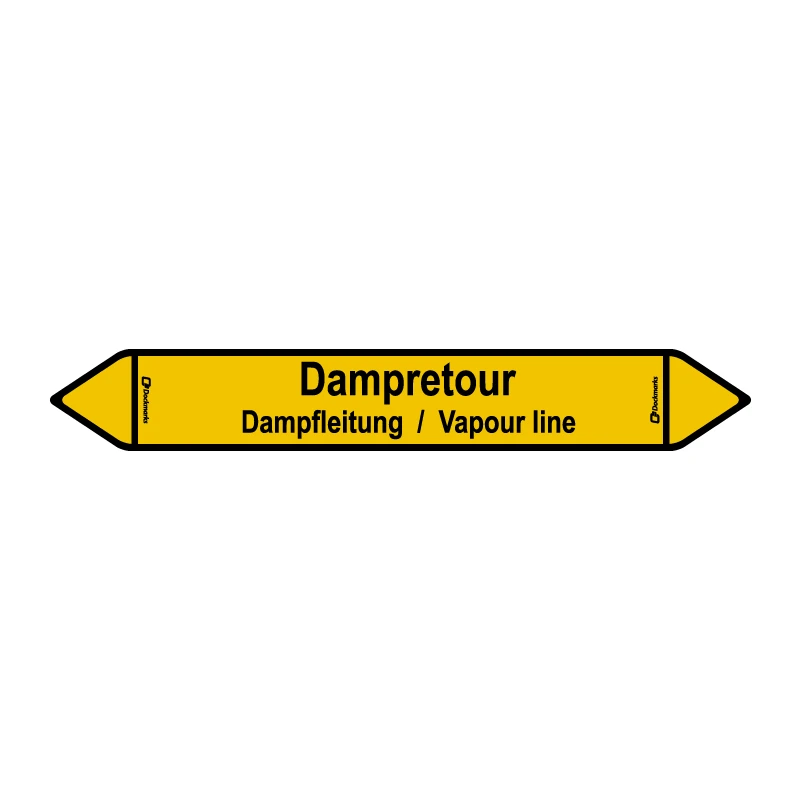 Leidingsticker Dampretour 450 x 65mm