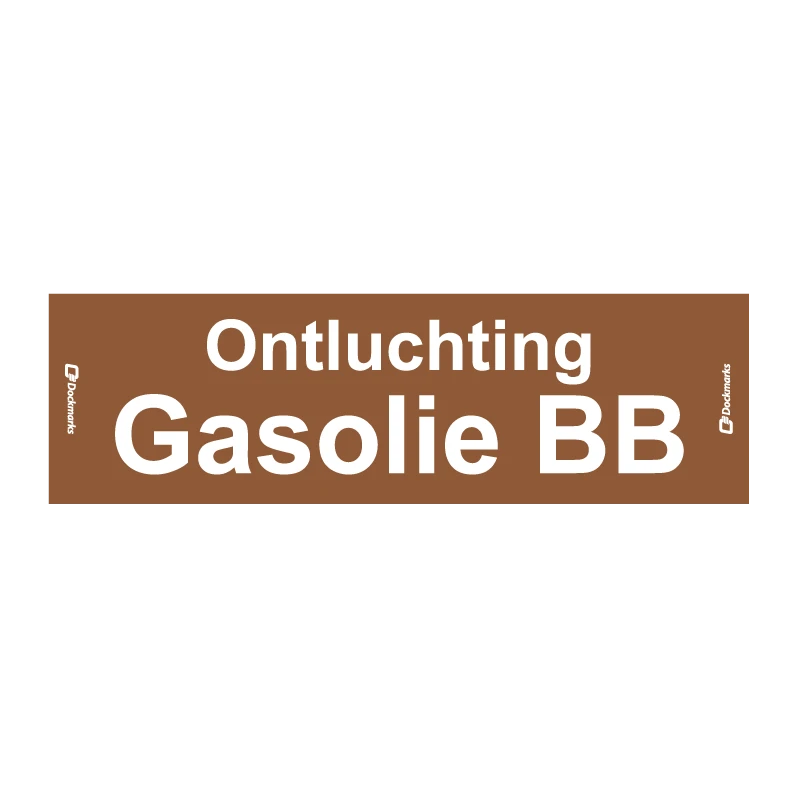 Sticker Ontluchting Gasolie BB 100 x 30 mm