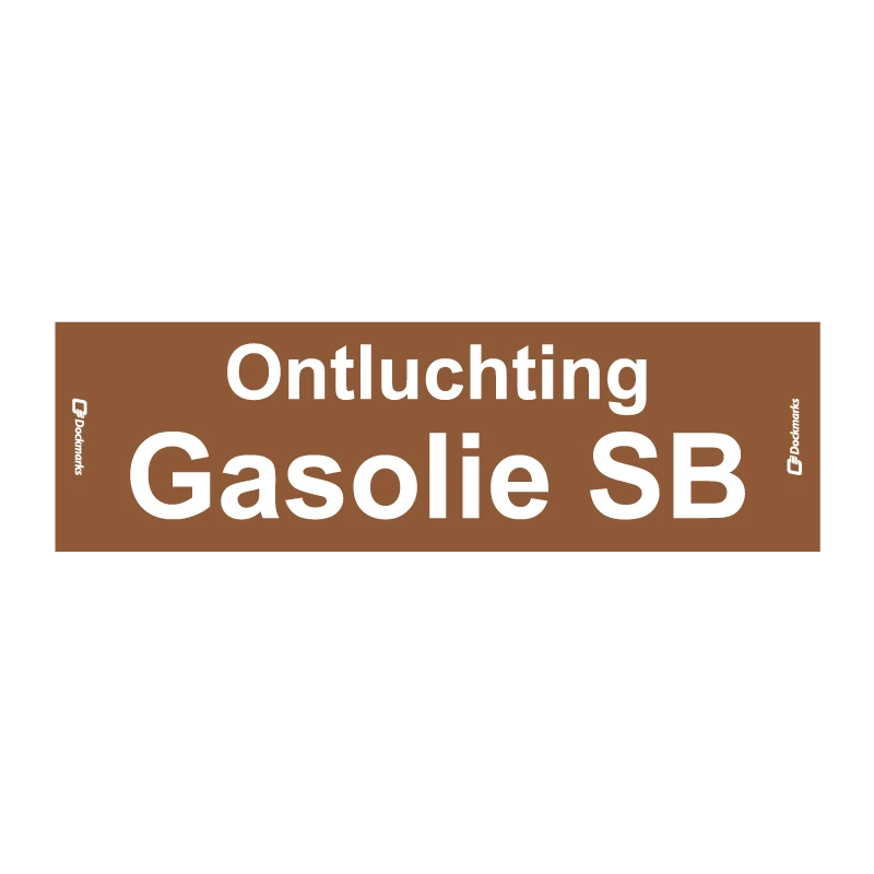 Sticker Ontluchting Gasolie SB 100 x 30 mm