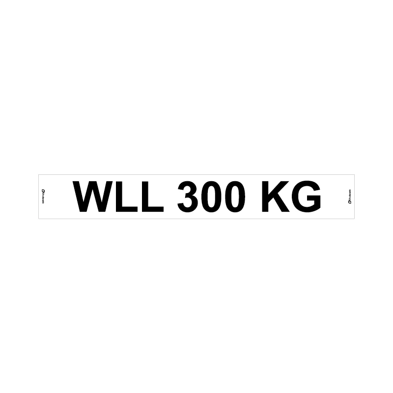 Sticker Tekst WLL 300 KG - 500x70 mm