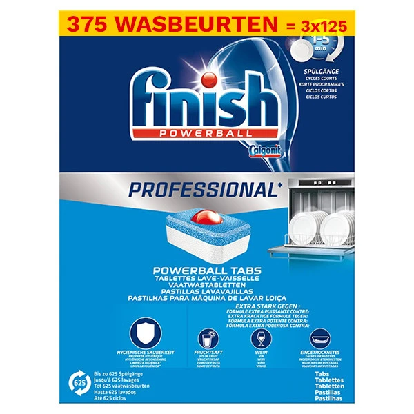 Finish Powerball Professional Vaatwas Tabletten 125's