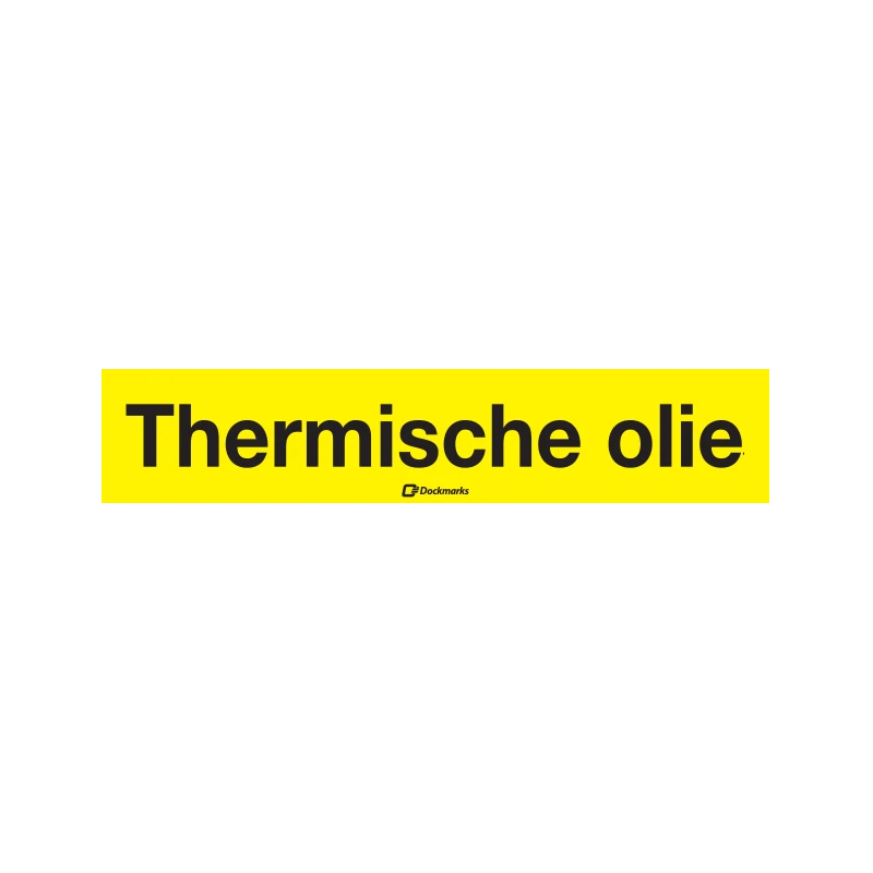 Sticker Tekst Thermische olie 100 x 20 mm