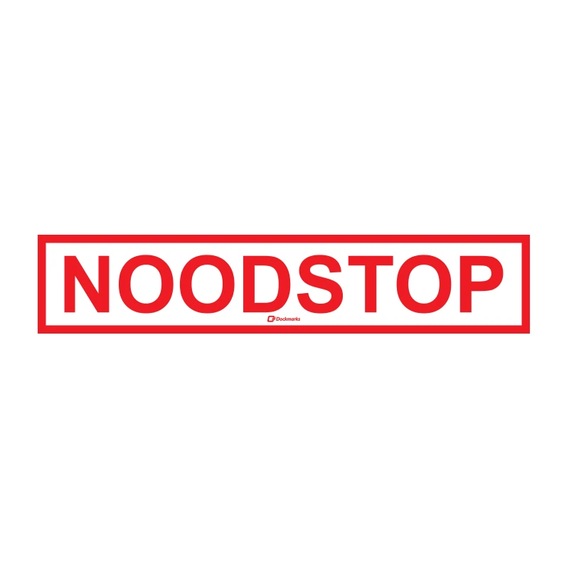 Sticker Noodstop 150x30mm                                                                           