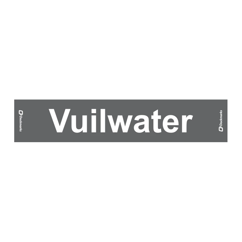 Sticker Vuilwater 100x20mm                                                                          