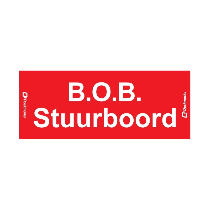 Sticker Tekst B.O.B.S. Stuurboord - 100x40 mm