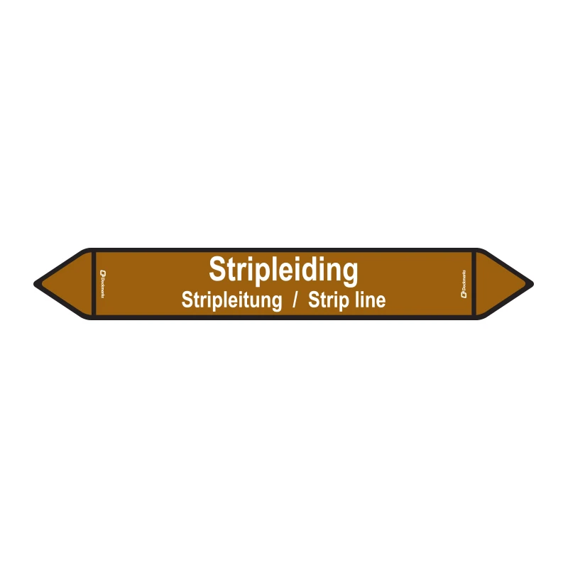 Sticker Stripleiding 450x65mm bruin