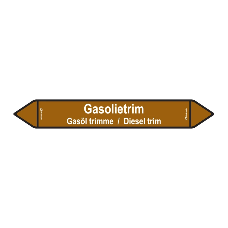 Sticker Gasolietrim 450x65mm bruin